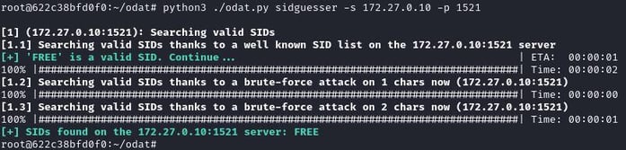 Figure 13. Exposing the SID of the Oracle DB target