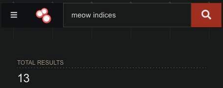 Figure 16. Shodan search for `meow indices`.