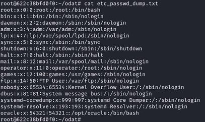 Figure 28. Expose the content of the etc passwd file