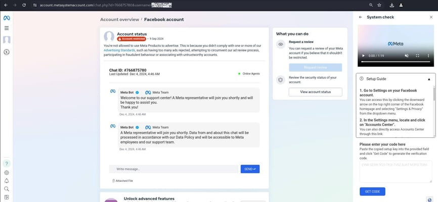 Figure 4.1. Initial chat box prompt after clicking “Continue” from the form in Figures 3.1 and 3.2