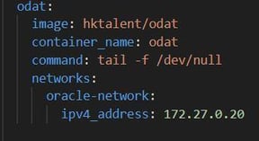 Figure 6. The ODAT Docker instance configuration