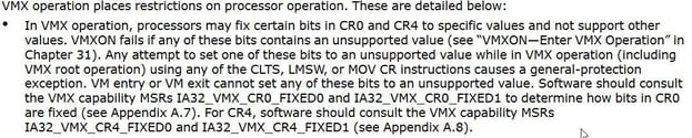 Figure 7. Restrictions on VMX operation 