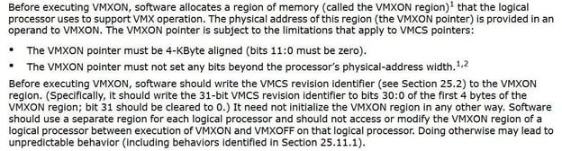 Figure 9. VMXON region