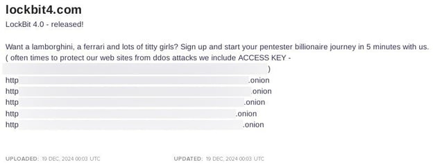 LockBit 3.0 DLS